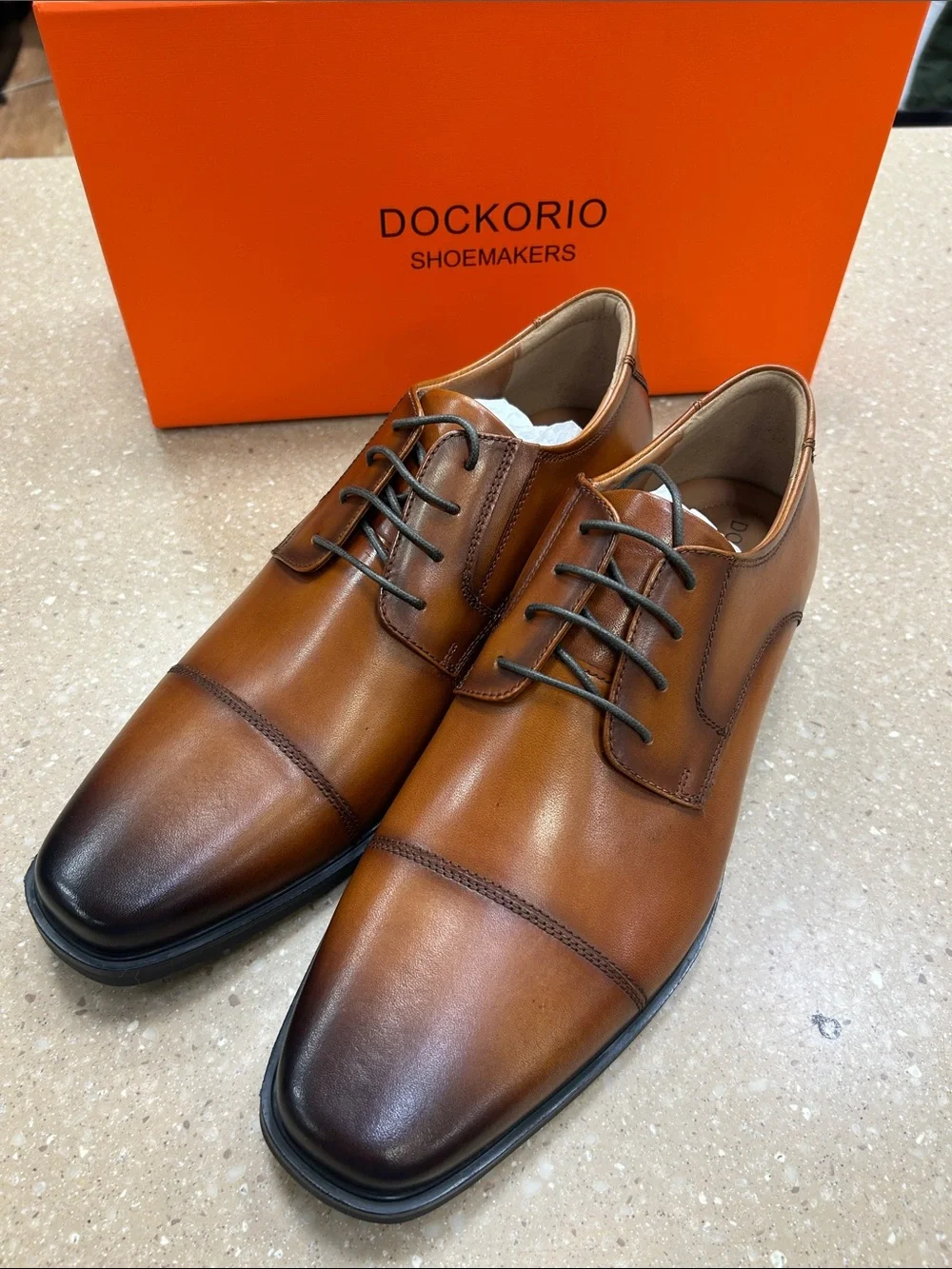 Men's Oxford Leather Shoes Mens Brown 10.5